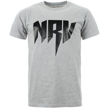 Sadek - Sadek NRV Maglietta con logo nero grigio screziato