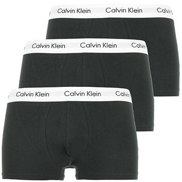 Calvin Klein - Set di 3 boxer in cotone elasticizzato bianco e nero