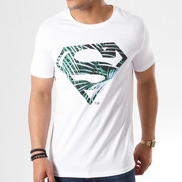 DC Comics - Maglietta Leaf Logo Bianco