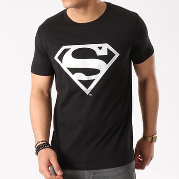 DC Comics - Superman Silver Logo Tee Shirt Nero