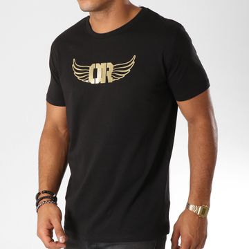 OR - Maglietta con logo oro nero