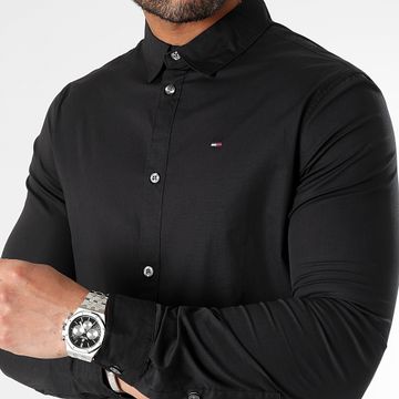 Tommy Jeans - TJM Original Stretch 4405 Camicia a maniche lunghe nera