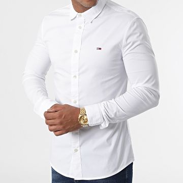 Tommy Jeans - TJM Original Stretch 4405 Camicia a maniche lunghe bianca