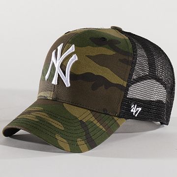 '47 Brand - MLB New York Yankees MVP Trucker Cap CBRAN17GWP Camouflage Khaki Verde Nero