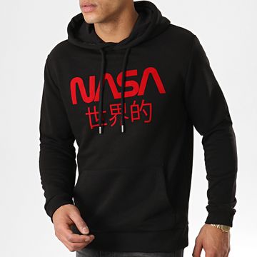 NASA - Giappone Felpa con cappuccio nero rosso