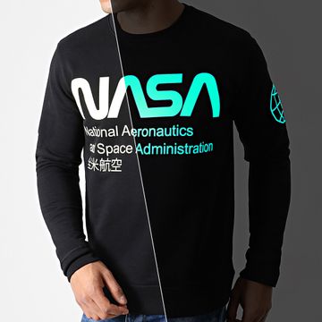 NASA - Felpa girocollo Glow In The Dark Nero