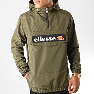 Ellesse - Giacca a vento con collo a zip Mount 2 Oh SHS06040 Verde Khaki