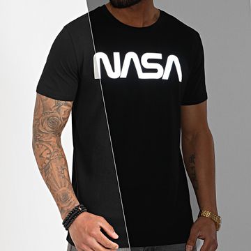 NASA - Maglietta Worm Logo Nero riflettente
