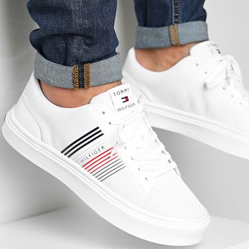 Tommy Hilfiger - Scarpe da ginnastica leggere a strisce 2836 Bianco