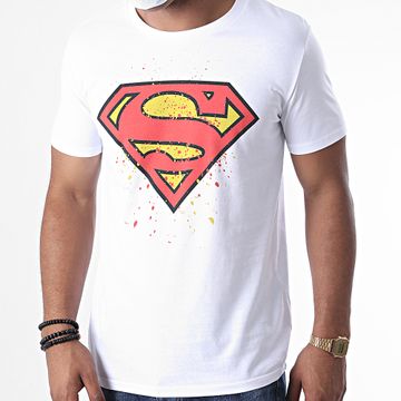 DC Comics - Superman Splatter Tee Shirt Bianco