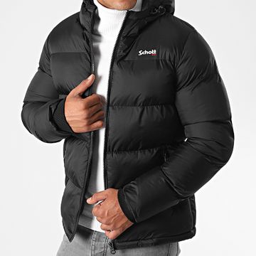 Schott NYC - Giacca Idaho con cappuccio nero