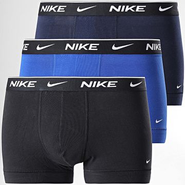 Nike - Confezione da 3 boxer Everyday in cotone elasticizzato KE1008 nero blu navy indaco