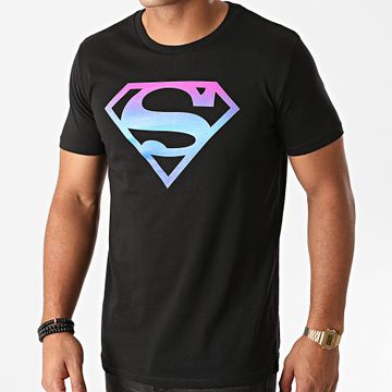 DC Comics - Superman - Maglietta con logo sfumato nero
