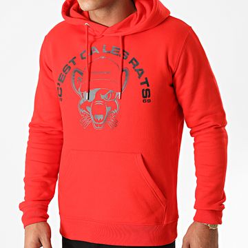 L'Allemand - Felpa con cappuccio Rats Rosso Nero