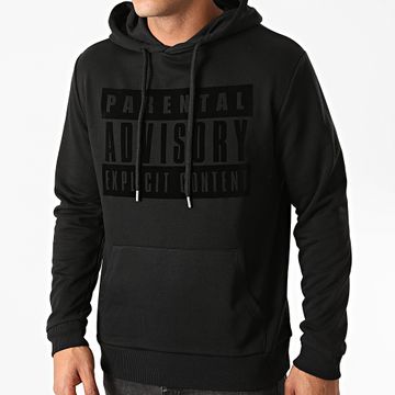 Parental Advisory - Felpa con cappuccio Velvet Logo Nero Nero