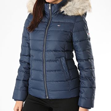 Tommy Jeans - Piumino da donna Basic 8588 Navy con cappuccio