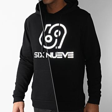 L'Allemand - Six Nueve Felpa con cappuccio nero riflettente