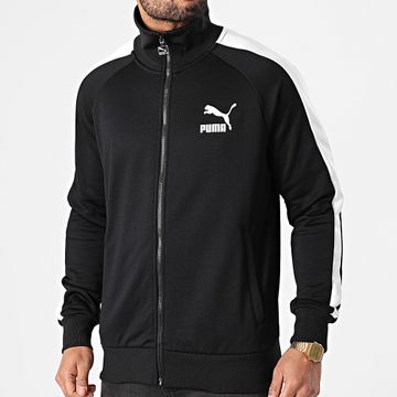 Puma - Iconic T7 530094 Giacca con zip a righe nere
