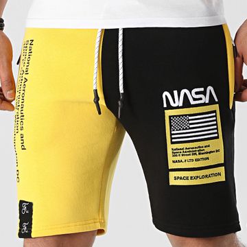 Classic Series - Pantaloncini da jogging in edizione limitata Half Colors Nero Giallo