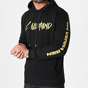 L'Allemand - Felpa con cappuccio Typo Nero Oro
