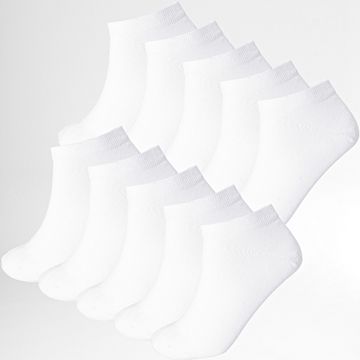 LBO - Confezione da 10 paia di calzini corti 0010 bianco