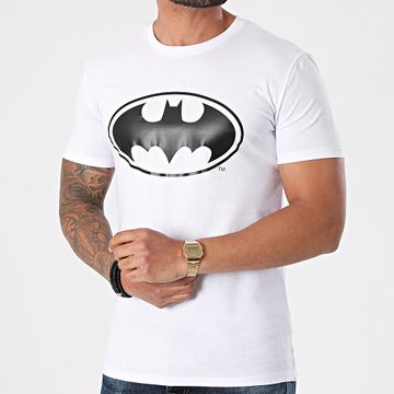 DC Comics - Maglietta con logo bianco e nero