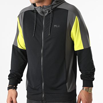 Fila - Giacca con cappuccio con zip 683452 Nero Grigio