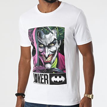 DC Comics - Maglietta con gancio Joker Bianco