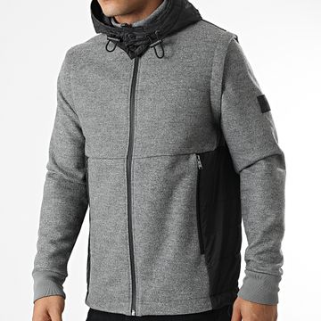 BOSS - Giacca con cappuccio e zip 50458176 Heather Grey Black