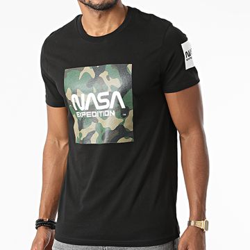 NASA - Worm Expedition Camouflage Tee Shirt Nero