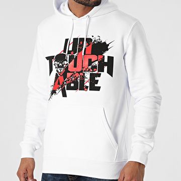Mac Tyer Untouchable - Felpa con cappuccio Splatter Bianco Nero Rosso