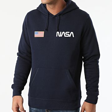 NASA - Felpa con cappuccio Chest Flag Navy