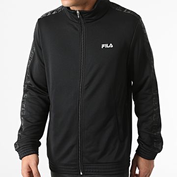 Fila - Giacca con zip a righe Nail 688994 Nero
