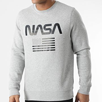 NASA - Felpa a girocollo Flag - Grigio scuro