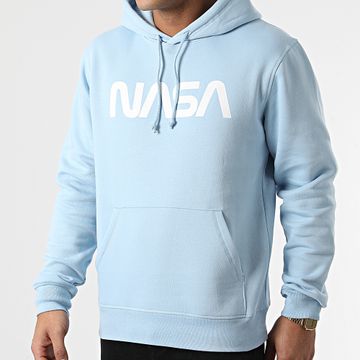 NASA - Felpa con cappuccio Worm Logo Sky Blue
