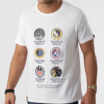Alpha Industries - Maglietta Apollo Mission 106521 Bianco