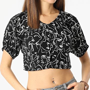 Only - Crop Top donna Eline Nero