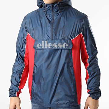 Ellesse - Creata Giacca a vento con cappuccio SXM14473 Blu navy rosso riflettente