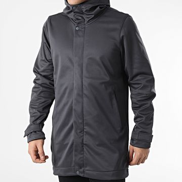 ADJ - Giacca con zip e cappuccio grigio antracite