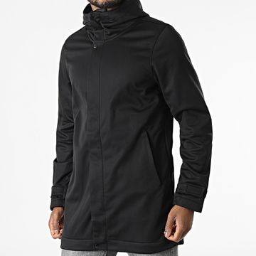ADJ - Giacca nera con cappuccio e zip