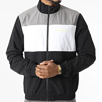 Calvin Klein - Giacca con zip Bold Colorblock 0612 Bianco Grigio Nero