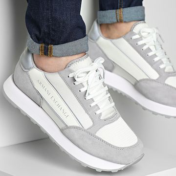Armani Exchange - Sneakers XUX083 XV263 Off White Argento Riflettente