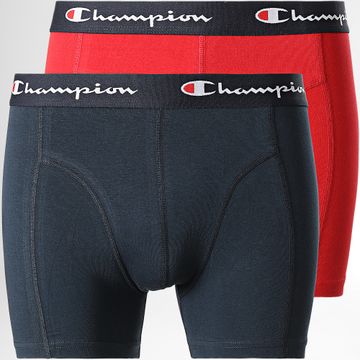 Champion - Set di 2 boxer blu navy rosso U20001
