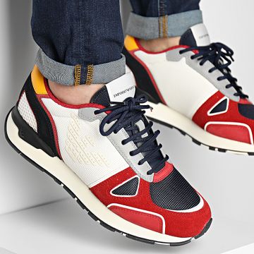 Emporio Armani - Sneakers X4X289-XM499 Rosso Off White Blu Navy