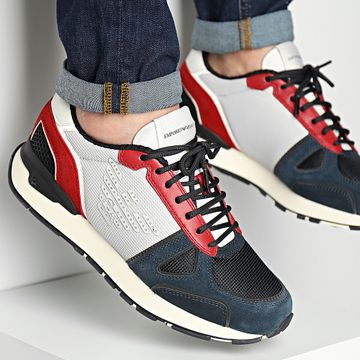 Emporio Armani - Sneakers X4X289-XM499 Mid Navy Grey Red Off White