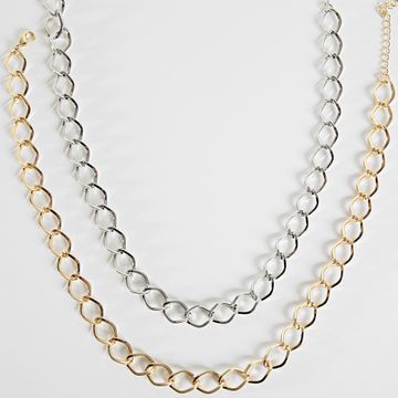 Urban Classics - Set di 2 collane in argento e oro TB4318