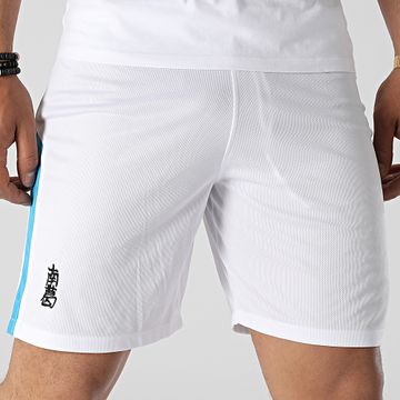 Okawa Sport - Pantaloncini da jogging a righe bianche e blu oliva e Tom Newpie