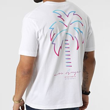 Luxury Lovers - Maglietta oversize Large Vice City Los Angeles Bianco