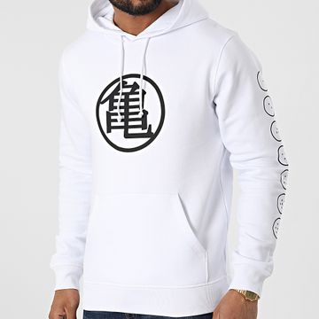 Dragon Ball Z - Kame Kanji Felpa con cappuccio bianco nero