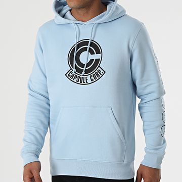 Dragon Ball Z - Felpa con cappuccio Capsule Corp Blu cielo nero